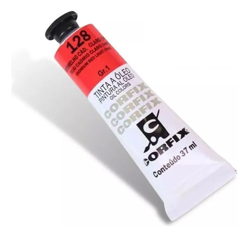Pintura al óleo G1 128, 20 ml, rojo cadmio claro, color rojo corfijo, 28, rojo cadmio transparente