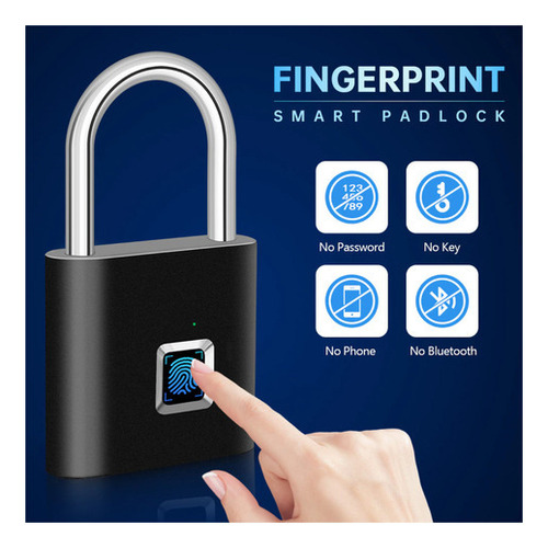Candado Digital Adkar Color Plateado Candado Con Huella Candados Seguridad Locker Candado Huella Digital Sin Llave Candados Seguridad Locker Candado Candado Con Clave Huella Adkarshop
