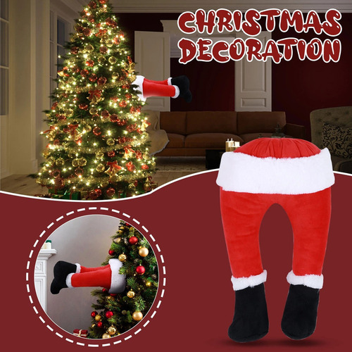 Adornos Para Árbol De Navidad Con Patas De Elfo De Papá Noel