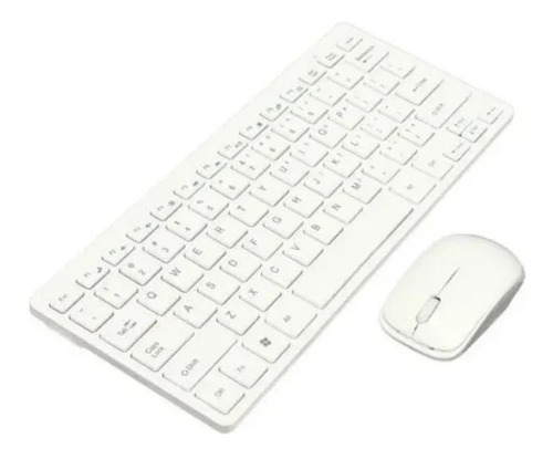 Combo Teclado Y Mouse Inalambrico Mini Tipo Mac 