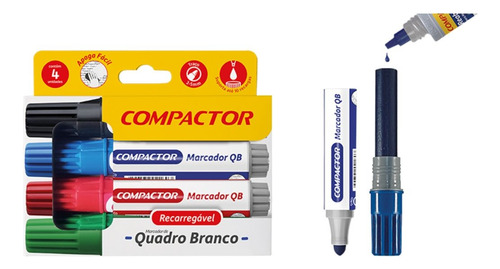 Reabastecedor Marcador Quadro Branco Azul 500 Ml Compactor