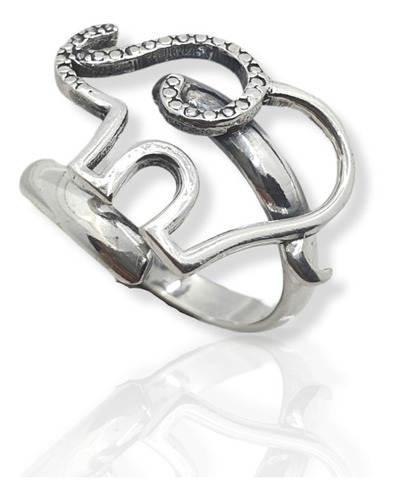 Anillo De Elefante And014 Plata Ley .925