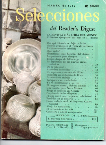 Selecciones Del Reader´s Digest Nº136 Marzo 1952