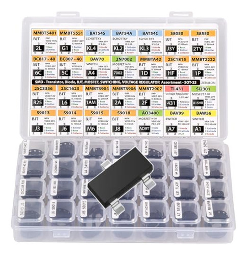 Surtido De Componentes Electrónicos Smd Sot-23, Transistore