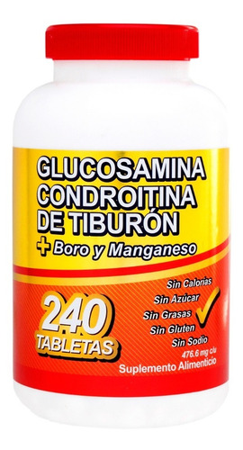 Imagen 1 de 5 de Glucosamina Condroitina + Boro Y Manganeso 240 Tabletas