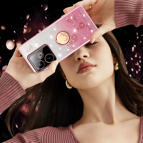 Funda Con Diseño De Flores Brillantes Para Soporte Oppo A5 2020/a5 Pro, A Prueba De Golpes