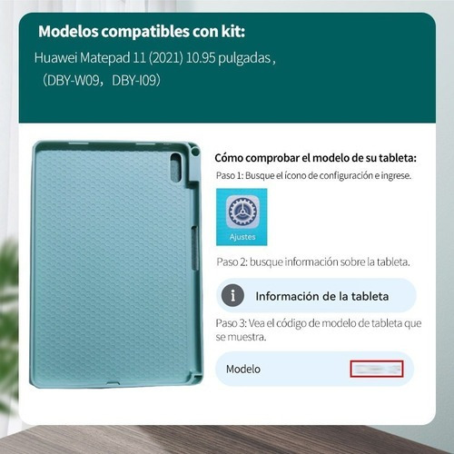 Funda Teclado Para Huawei Matepad 11 Con Rgb Ratón Ñ -fh116