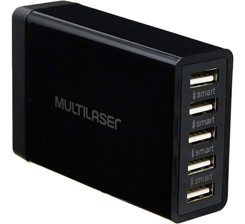 Carregador Celular Hub 5 Portas Usb Turbo Multilaser Cb124