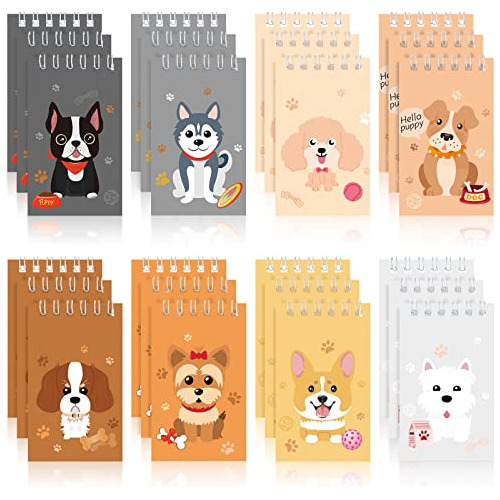 24 Cuadernos Pequeños Temáticos De Perros Fiestas De ...