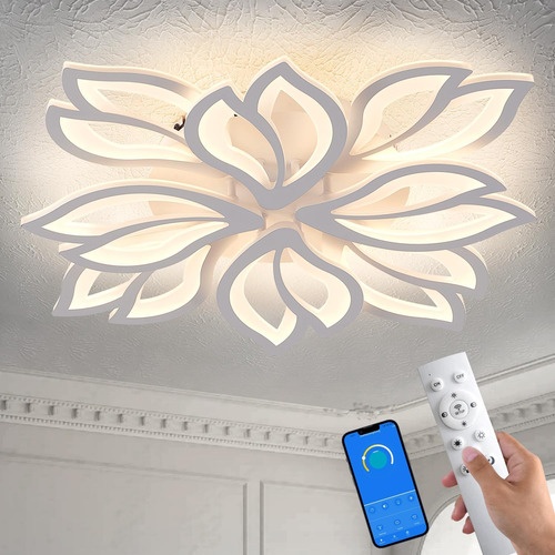 Lámpara De Techo Led Moderna Regulable, Lámpara De Techo De