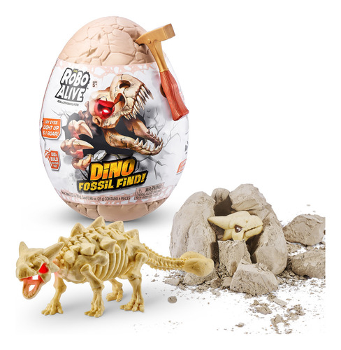 Zuru Robo Alive Dino Fossil Find Surprise Fósil Robótico Col Dinosaurio Beige