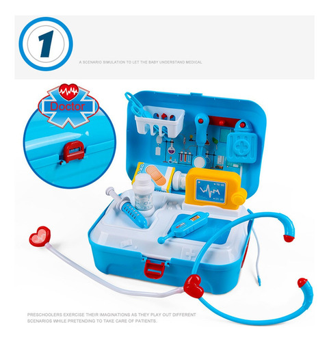 N 17pcs Botiquín Médico Médico Enfermera Dentista Simulan Ro