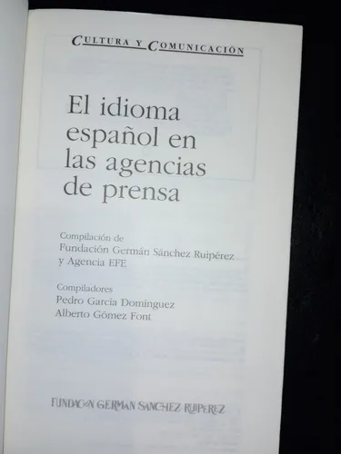 El Idioma Español En Las Agencias De Prensa Sánchez Ruipérez
