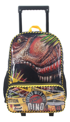 Mochila Carrito Escolar Dino Jurasic Infantil Niños Niñas 