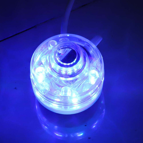 Acuario Impermeable Colorido Con Burbujas Led Para Pecera