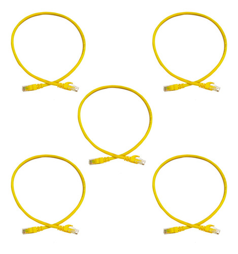Patchcord Utp Cat6 60cm Amarillo P6006y 100%cobre Enson 5pz