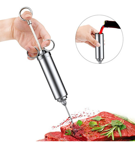 Jeringa Para Carnes Y Comidas, Cocido Y Jugoso A La Vez