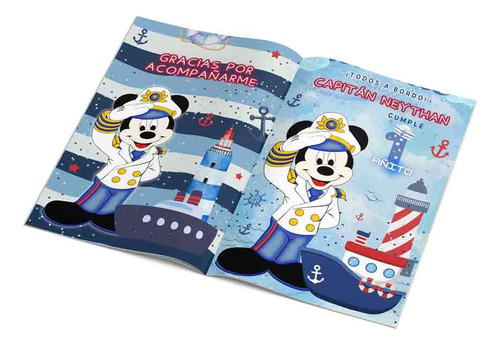 Libro Colorear Personalizados Con Crayones Mickey Mouse 10pz