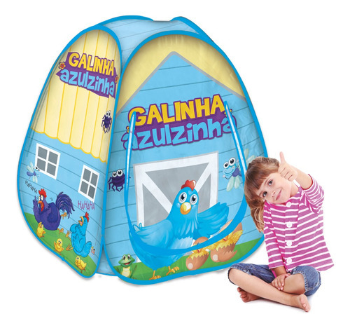 Toca Barraca Infantil Dobravel Pop Up Galinha Azulzinha