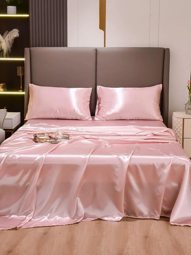 Sábanas De Satín Para Cama Doble Diversidad De Colores