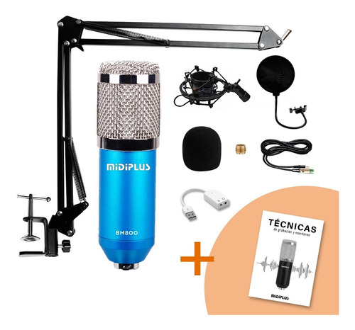 Kit Microfono Condenser Bm800 + Brazo + Antipop + Araña