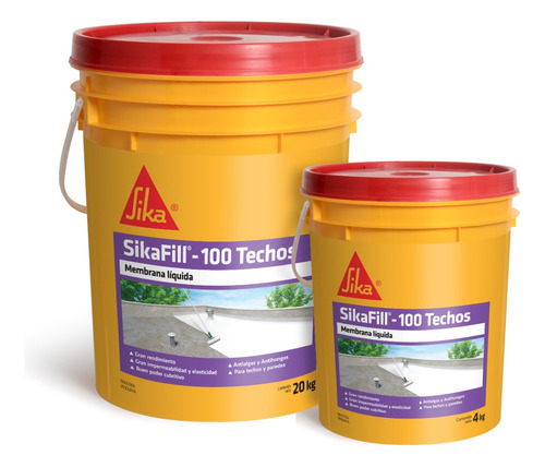 Membrana Líquida Sikafill - 100 Techos 20+4kg Colores