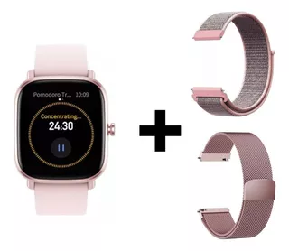 Smartwatch Amazfit Gts 2 Mini Rosa Pink + 2 Pulseira Brinde