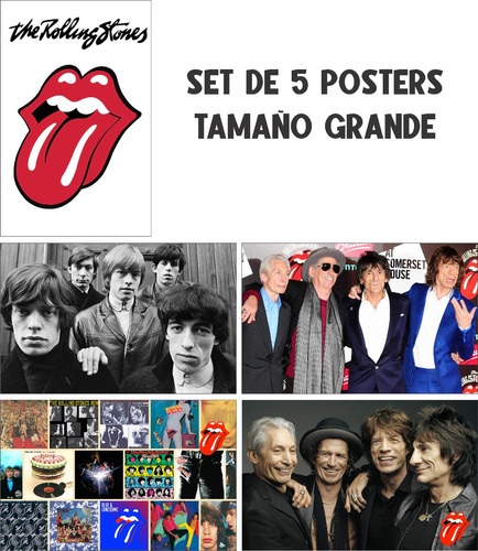 Poster Set 5 Rolling Stones Banda Rock Musica