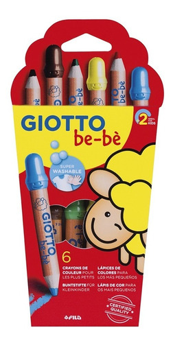 Giotto Lapices De Colores Bebe X 6 Colores