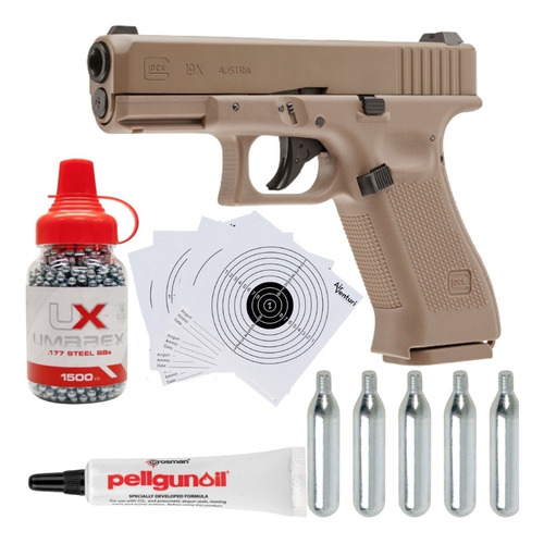 Pistola Glock 19x Co2 .177 Blowback Xtreme C