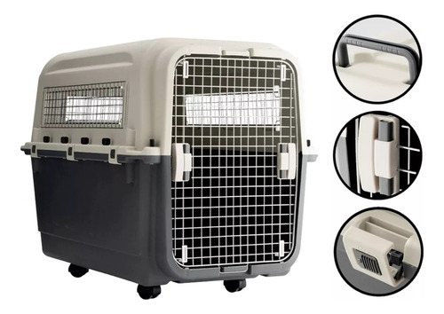 Transportadora Grande Kennel Para Perros 80x53x55