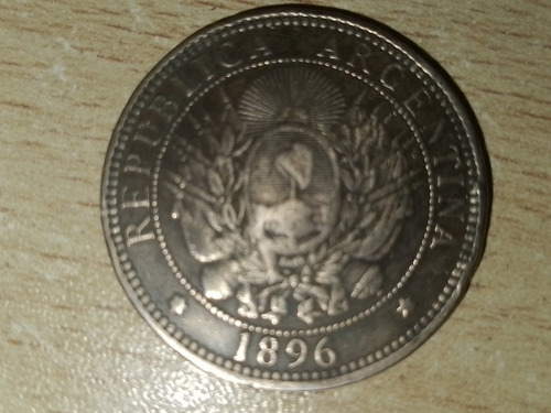 Moneda De Argentina  * 2 Centavos* Año 1896 Cobre