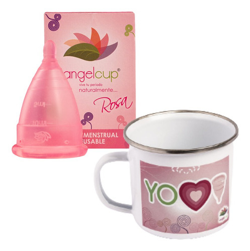 Copa Menstrual Colors + Tacita De Peltre Para Esterilizar Color Rosa G- Yo Amo Angelcup