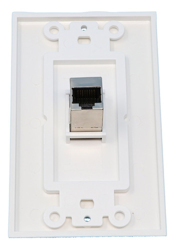 Riteav Cat 6 1 Puerto Blindado Cat6 Wall Plate Gang Blanco