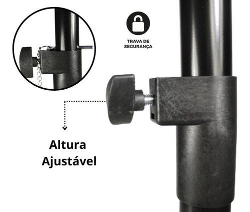Imagem 3 de 10 de Pedestal Tripe Suporte Caixa De Som Amvox Atp001