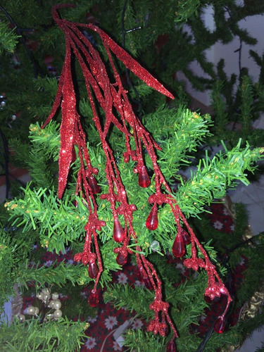 Espectacular Adorno Rojo Para El Arbol De Navidad