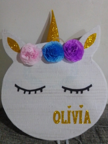 Piñata Cabeza De Unicornio Personalizada
