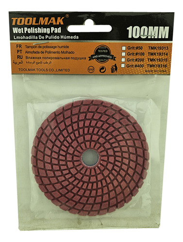 Disco Lija Para Pulir Marmol Granito 4 Pulgadas Toolmak