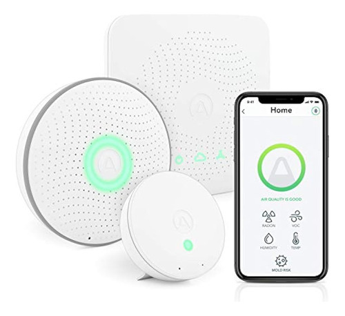 Kit Doméstico Airthings 4200, Radón, Riesgo De Moho Y