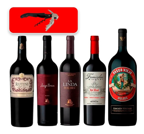 Vino (combo Alta Gama Caja 5 Botellas X 750). Nº4. Quirino