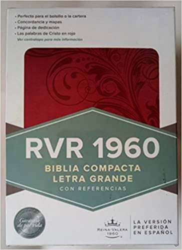 Libro Biblia Rvr 1960 Compacta Letra Grande - Aa Vv