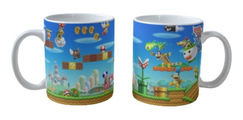 Taza Blanca Sublimada 11 Oz Regalo Arcade Mario Bros F183