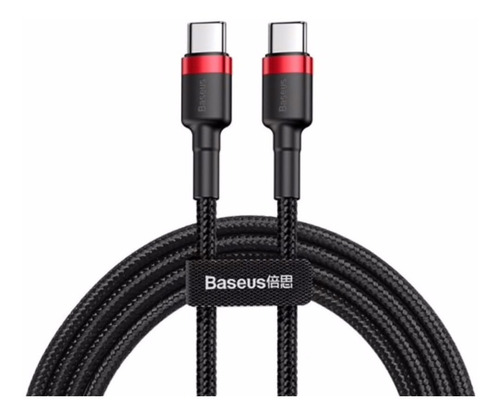 Imagen 1 de 4 de Cable Usb Tipo C A Tipo C Carga Rapida 60w Reforzado 2m