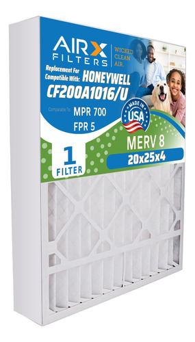 Filters Wicked Clean Air Filtro Horno 20x25x4 Merv 8 Para U