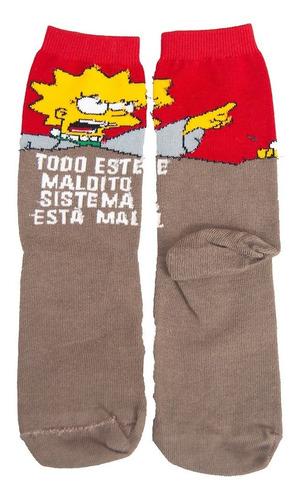 Todo Este Maldito Sistema Esta Mal - Lisa Simpson - Medias