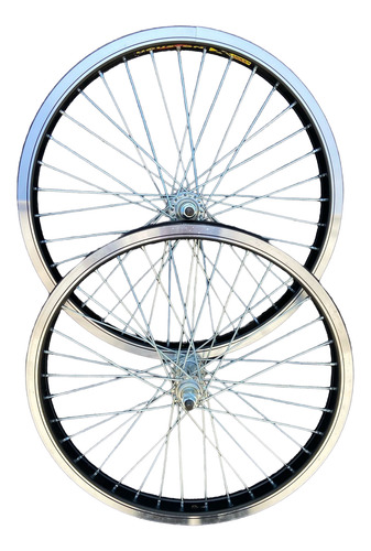 Ruedas Bicicleta R20 Tráiler/carrito Reforzadas Negro