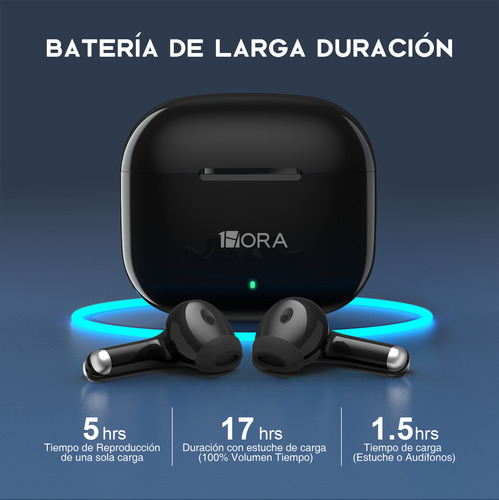 Audífonos Bluetooth Tws 1hora Tipo C Gran Calidad 6h Carga C
