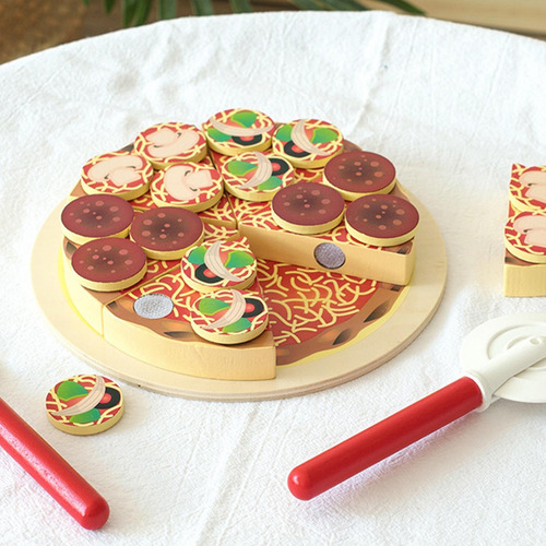 Reproducir Pizza Jugar Comida Con Madera Juego De Alimentos