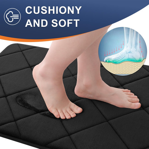 Alfombra De Baño De Espuma De Memoria Olanly 24x16, De Baño