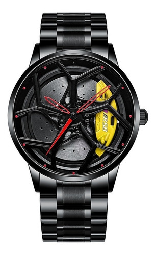 Elegante Reloj Deportivo Tipo Rin De Coche 3d